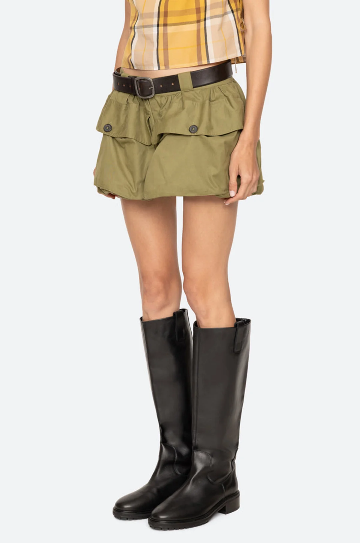 Andrea Workwear Bubble Shorts Army - Image 4