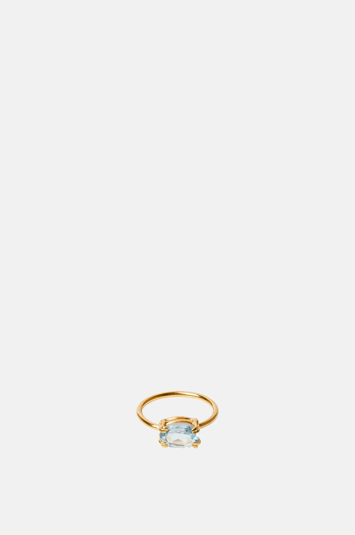 Blue Topaz Gold Ring