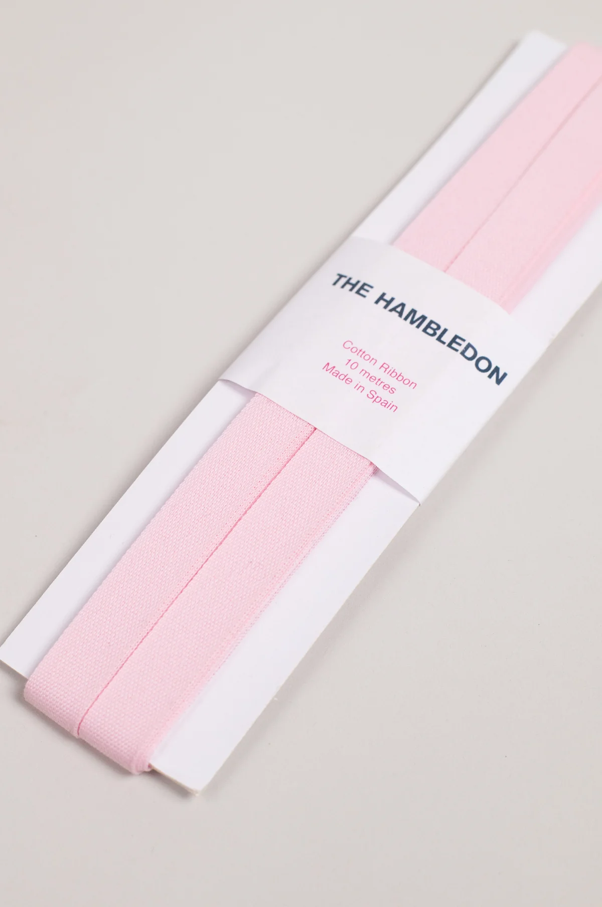 Blush Cotton Ribbon 15mm x 10m - Image 2