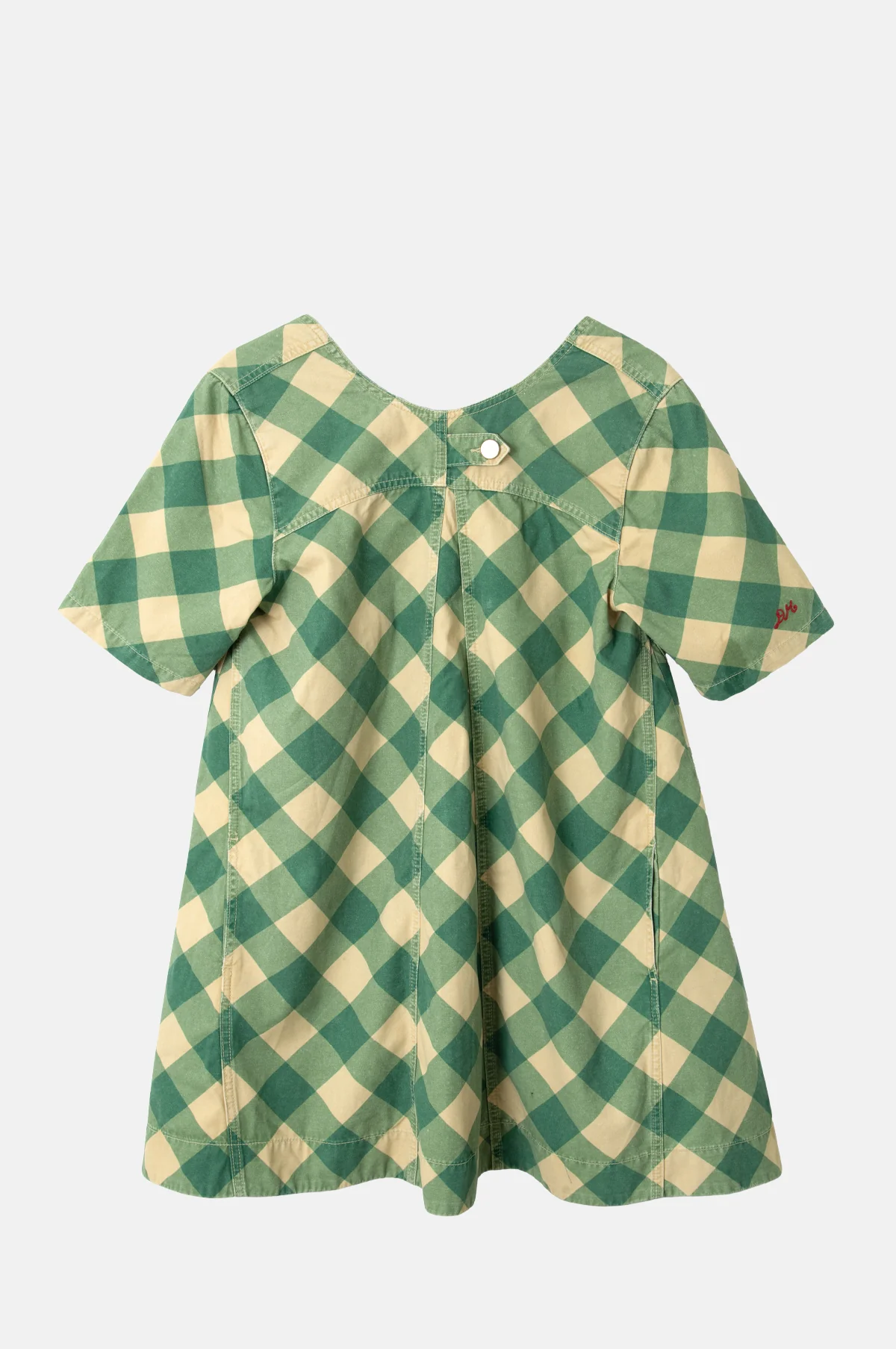 Bridget Mini Dress Green Butter Gingham - Image 10