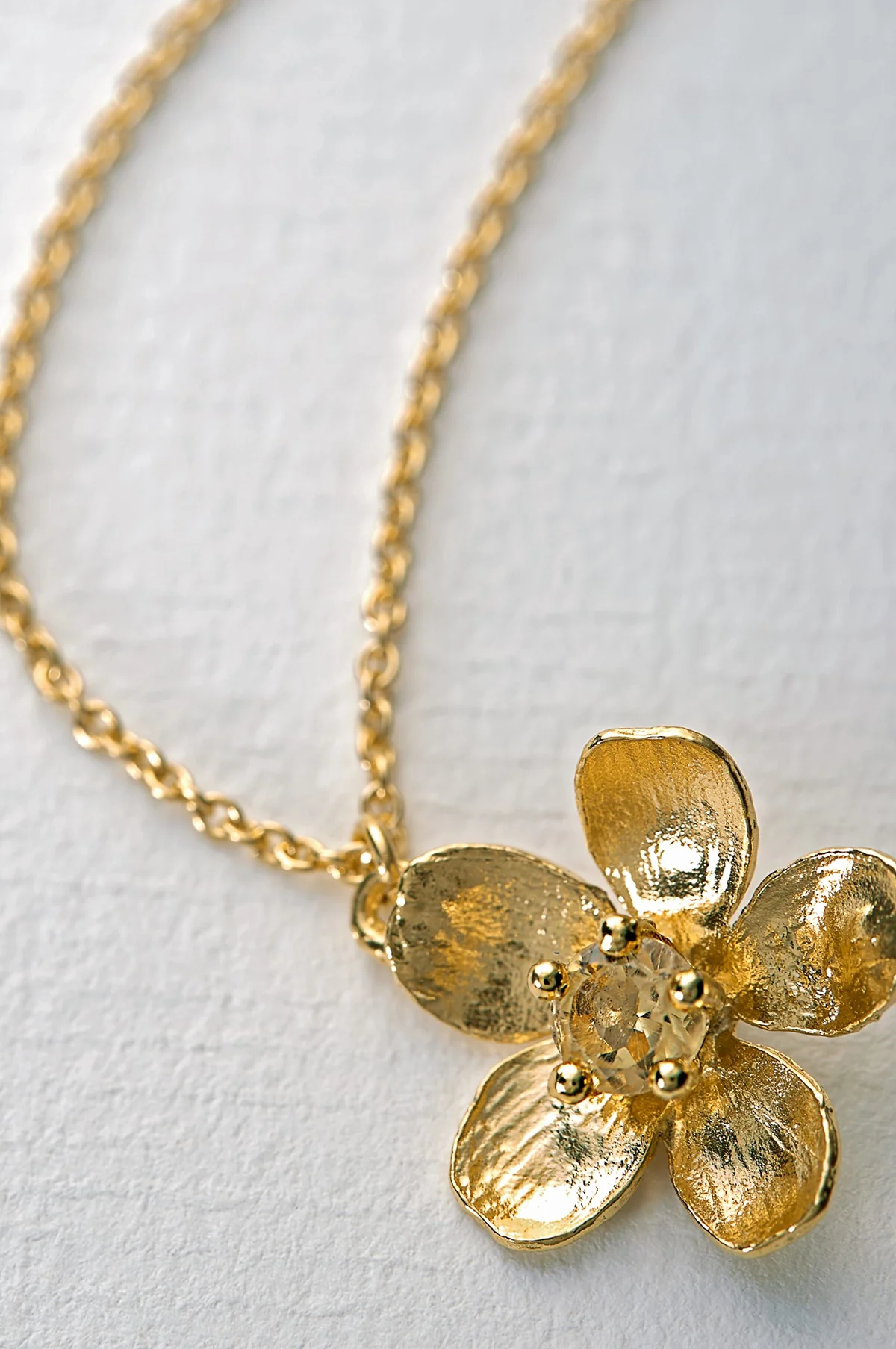 Citrine Buttercup Necklace Gold - Image 2
