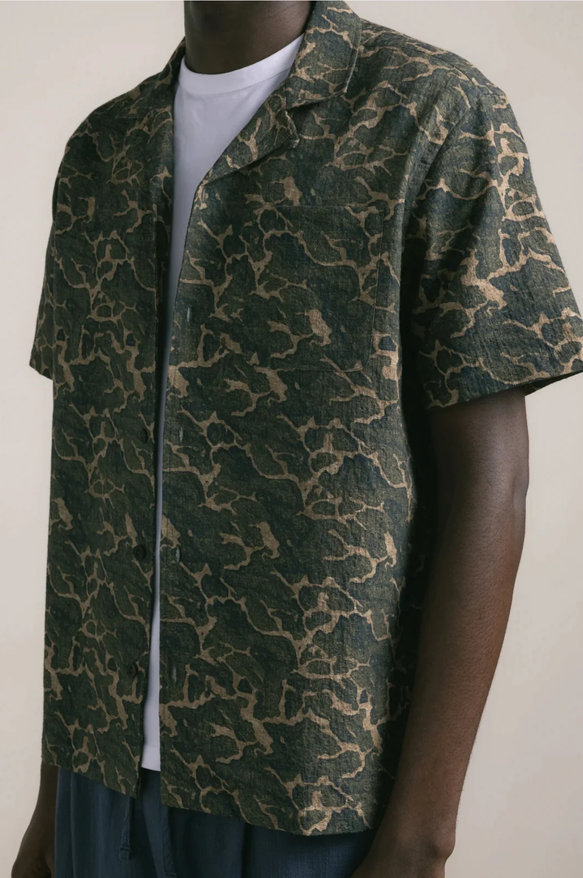 Crammond Shirt Olive Landscape Print - Image 4