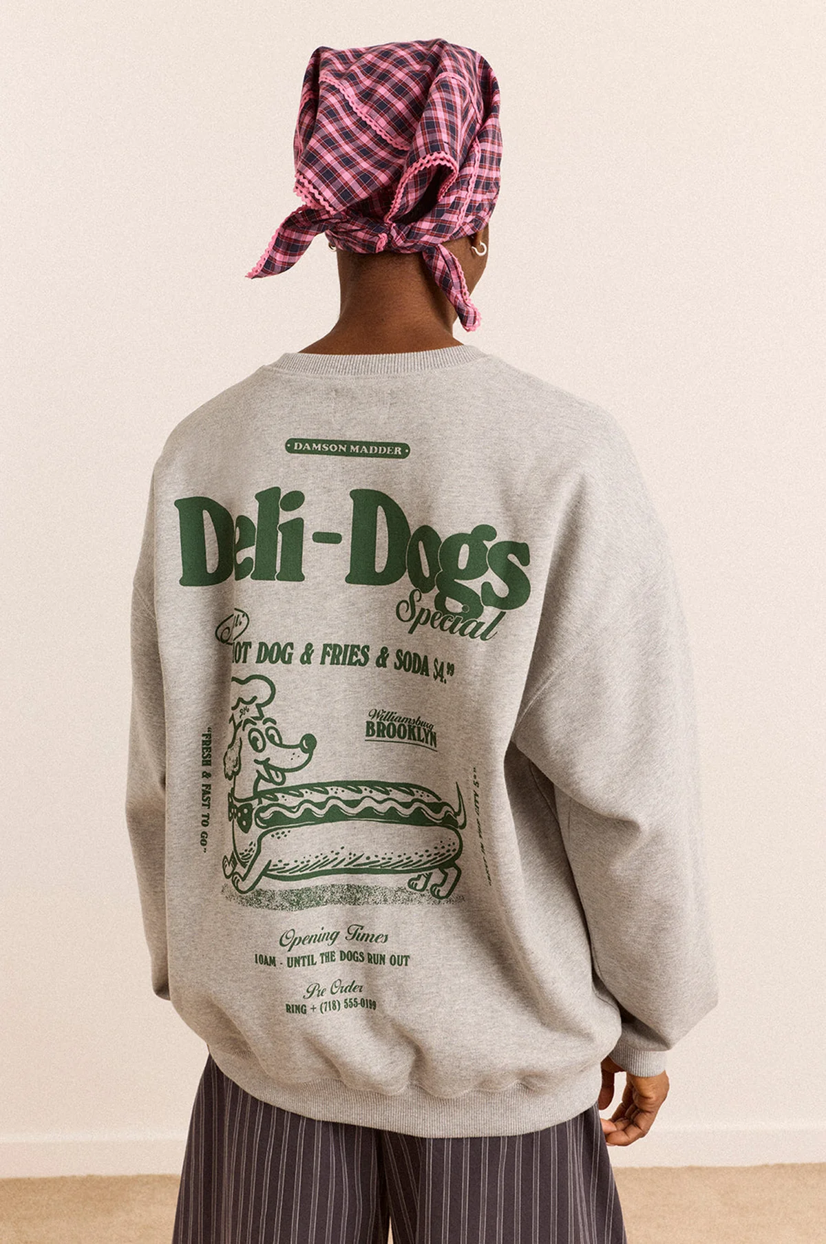 Deli Dog Sweatshirt Grey Marl - Image 2