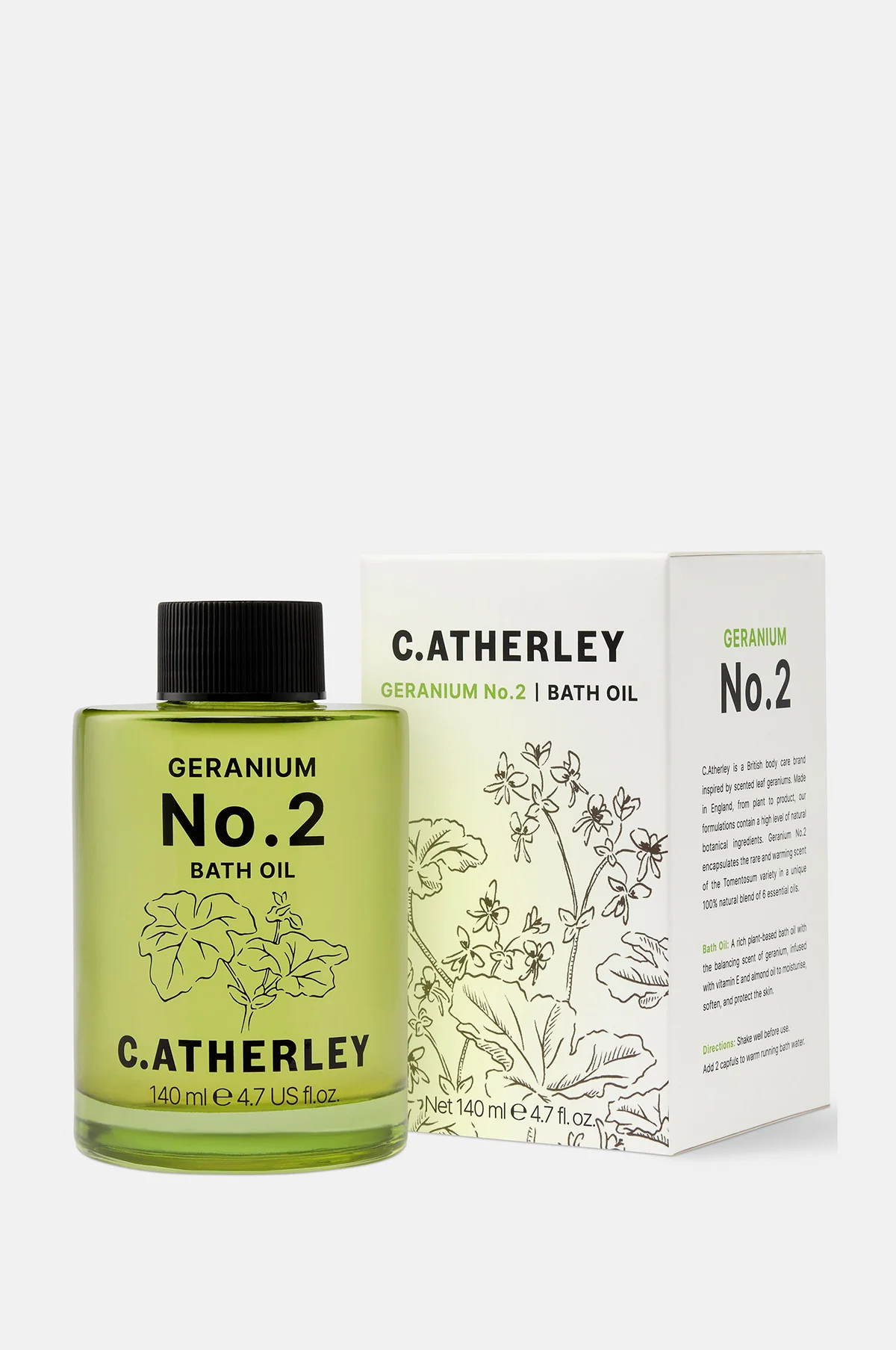 Geranium No.02 Bath Oil 140ml - Image 3