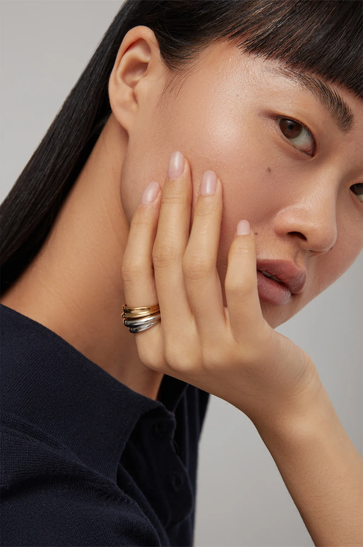 Lennon Gold and Silver Ring Set - Image 2