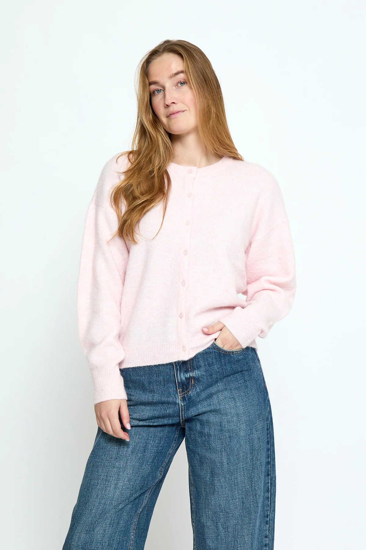 Marina Knit Cardigan Cherry Blossom Melange - Image 2