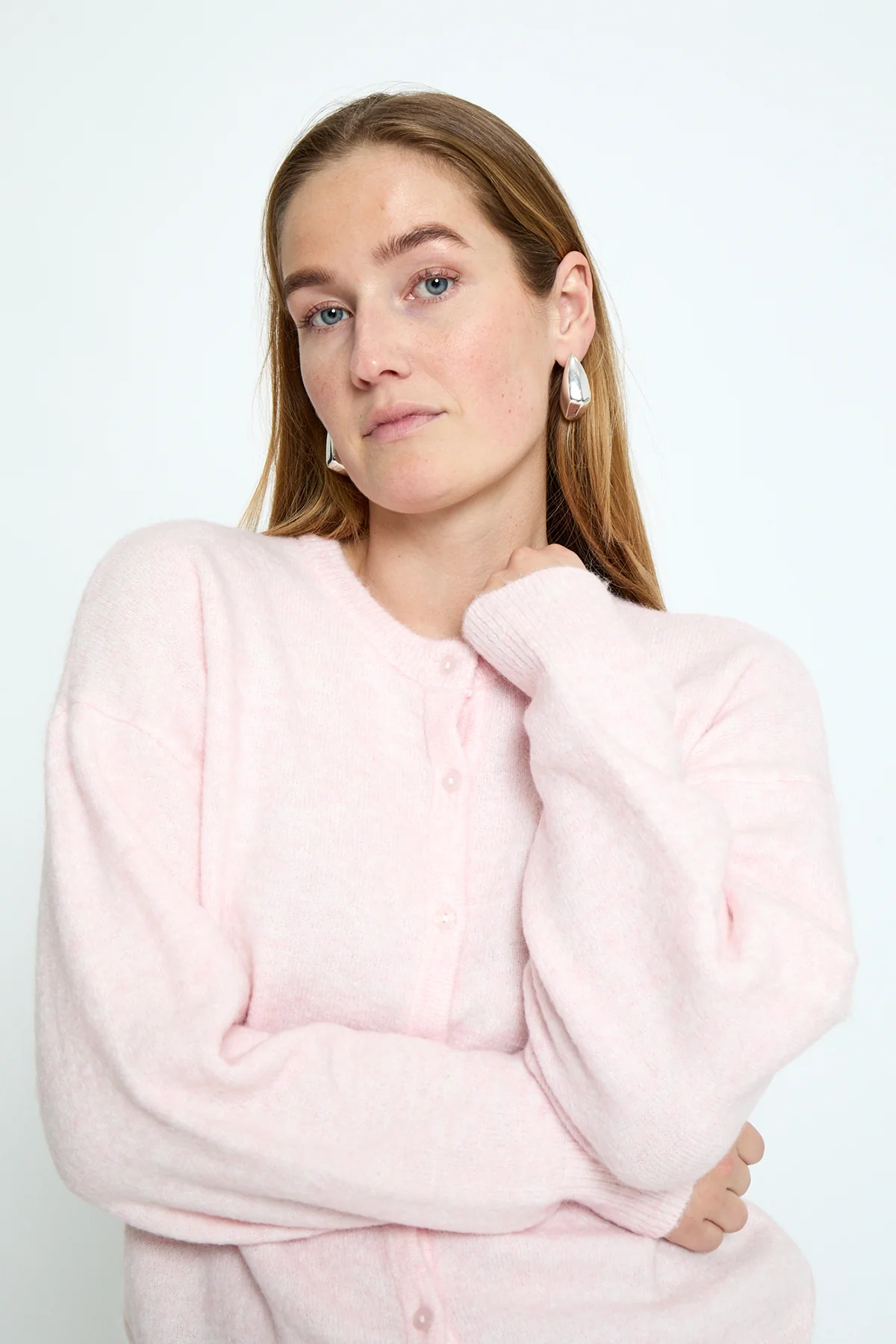 Marina Knit Cardigan Cherry Blossom Melange - Image 6