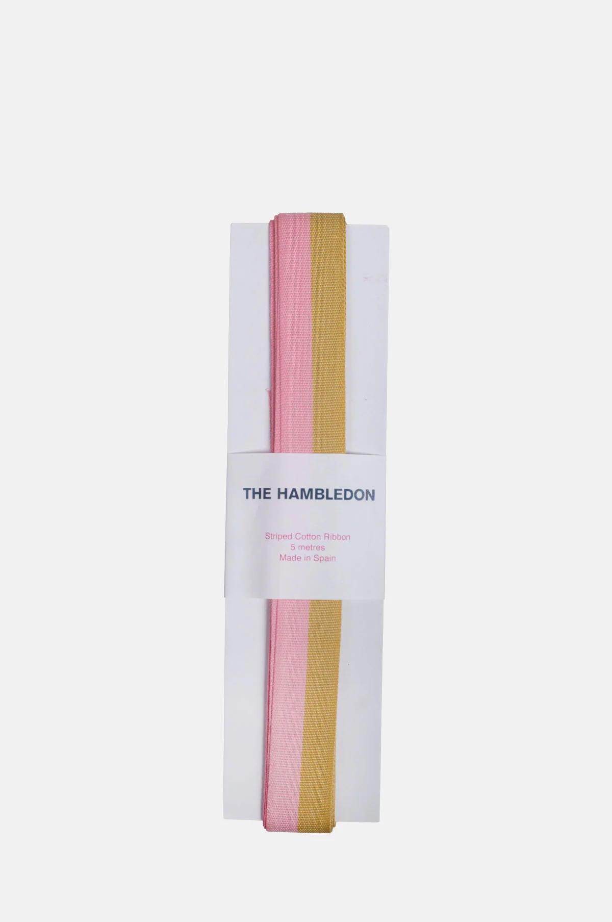 Mustard and Candy Pink Bicolor Cotton Ribbon 25mm x 5m