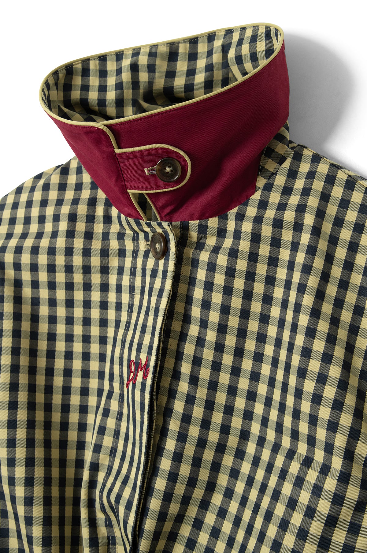 Myrtle Trench Coat Navy Gingham - Image 12