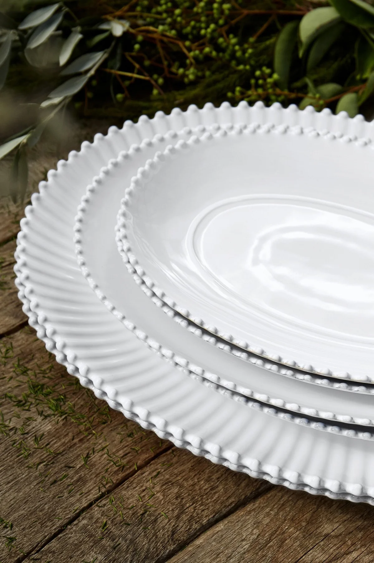 Pearl White Oval Platter Medium - Image 4