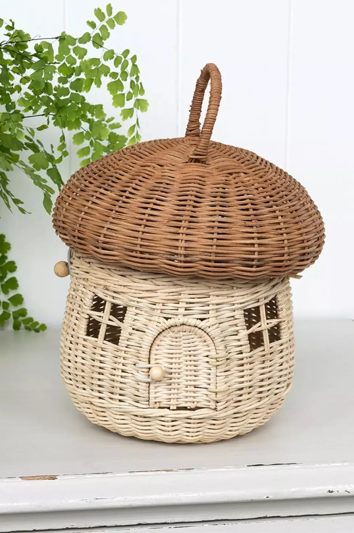 Rattan Mushroom House Basket - Image 2