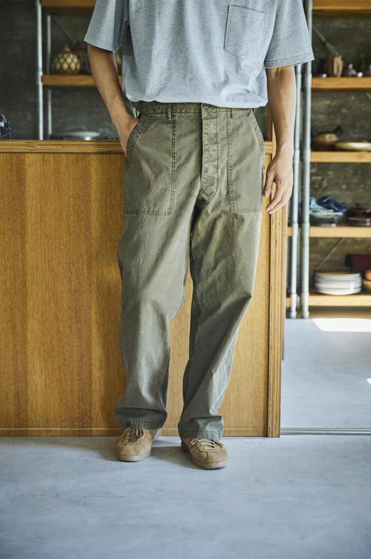Summer Fatigue Pants Olive - Image 2