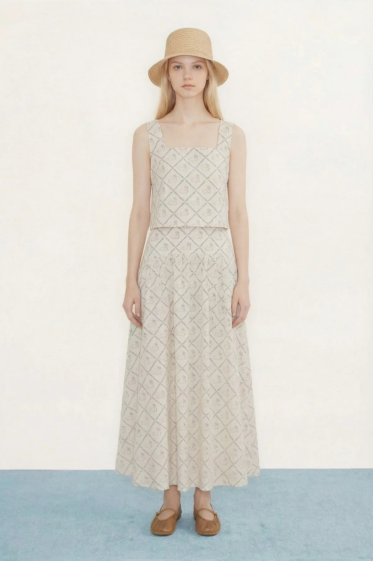 Swans Skirt Light Cream - Image 4